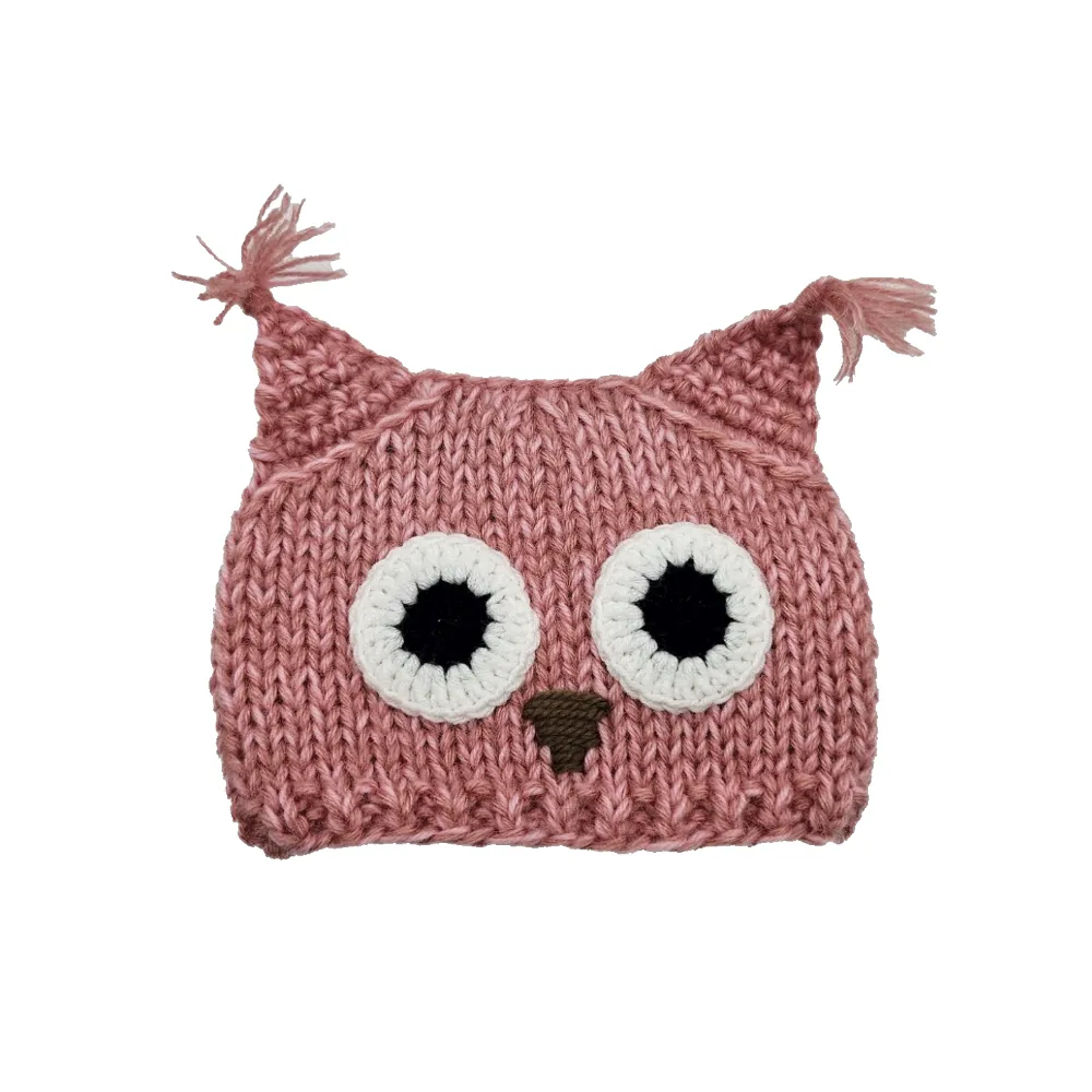 Шапочка-Сова ША-24 цв.розовый, обхват 27см для кукол | 4