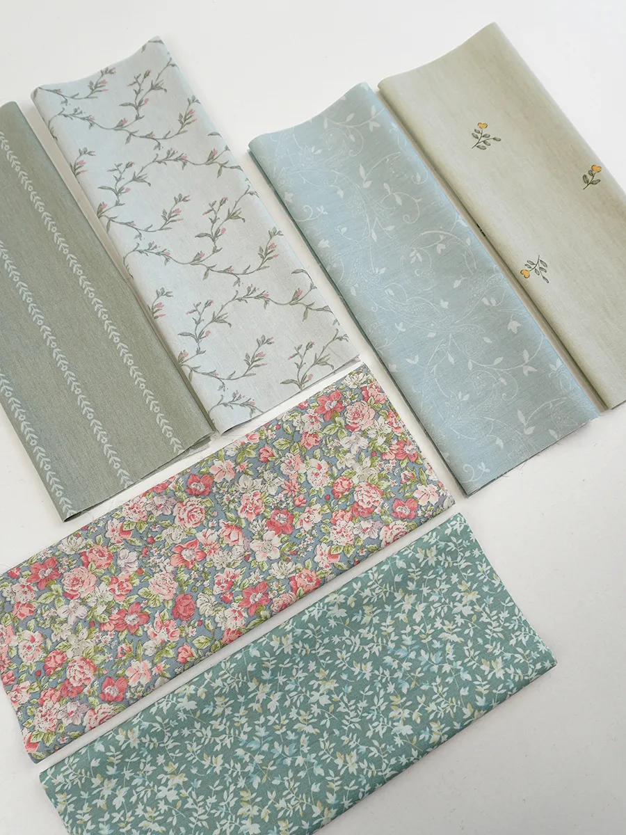 Набор ткани Сатин №3 "Лиственный сон" 45*30см 6шт. 27790 для кукол | 3