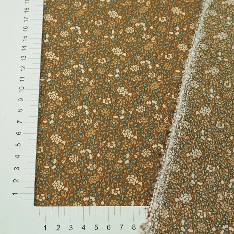 Ткань хлопковая Ситец цв.темный орех 50*47см 28078 для кукол | 2