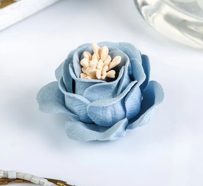 Розочка 4,5х4,5см цв.голубой для кукол | 1