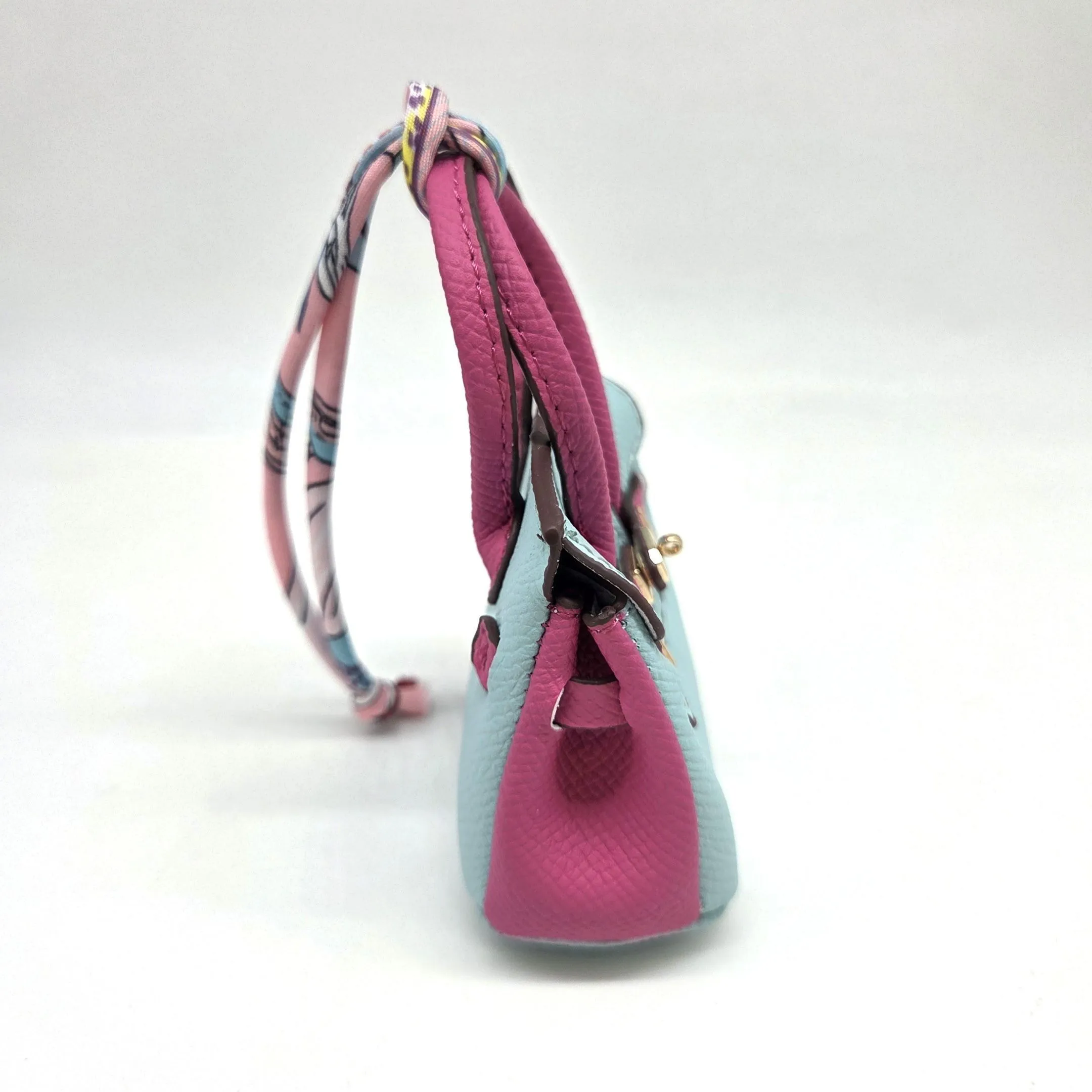 Сумка 7*7,5*3см цв.бирюза/фуксия (19) С-156 для кукол | 3