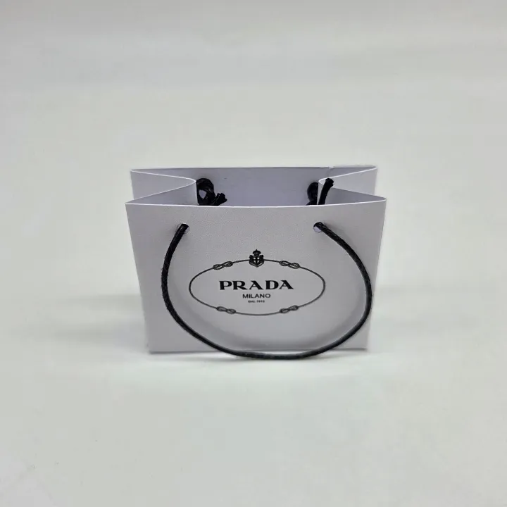 Миниатюрный пакет с логотипом Prada цв.белый для кукол