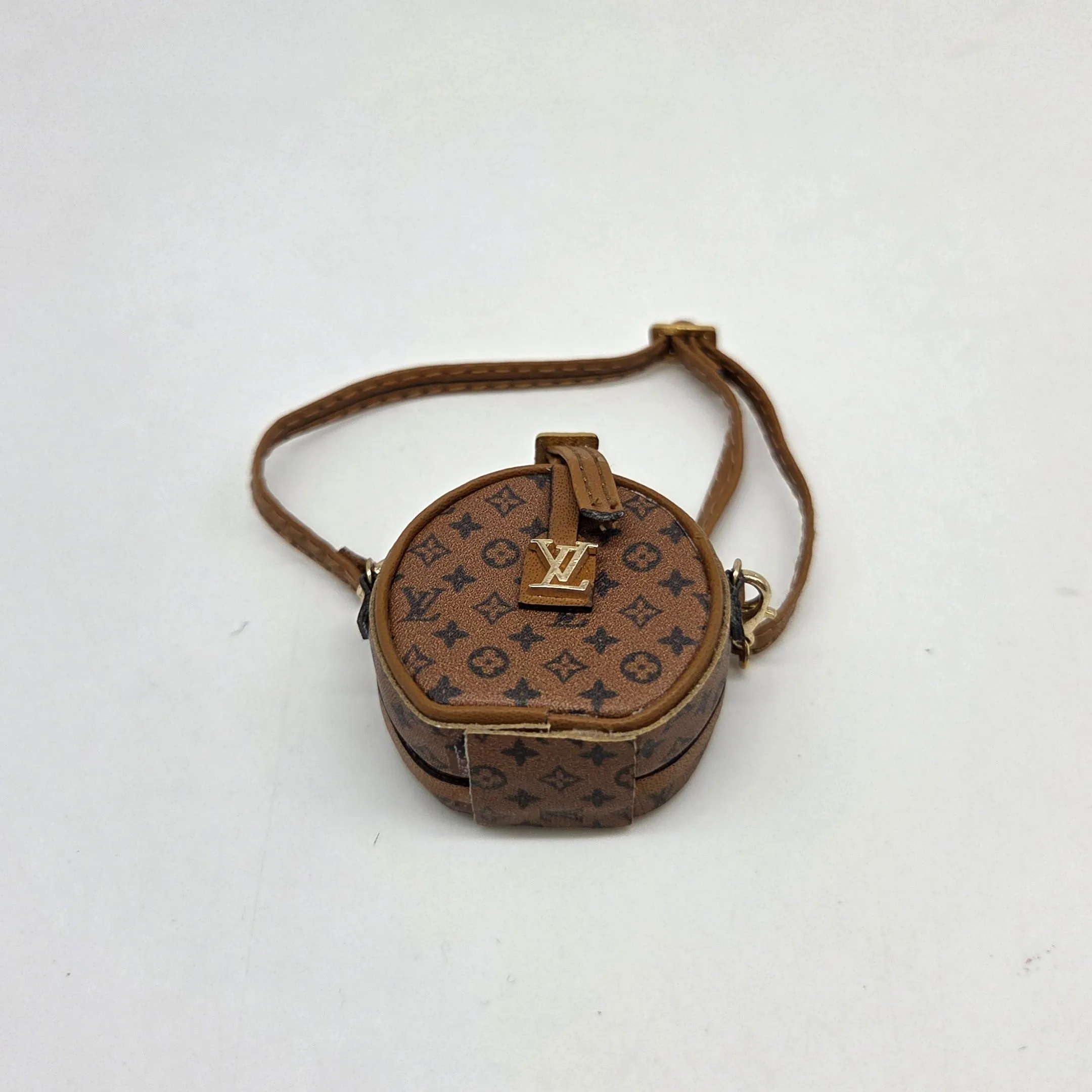 Сумка круглая LV д-3,5см цв.рыжий (02) С-149 для кукол | 2