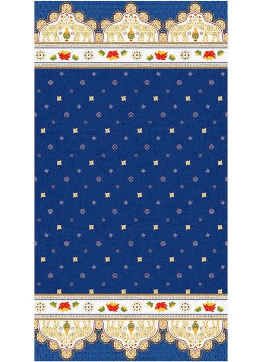 Ткань хлопковая PEPPY ИНДИЙСКОЕ САРИ 60*110см цв.ИС-02 Панель синий для кукол