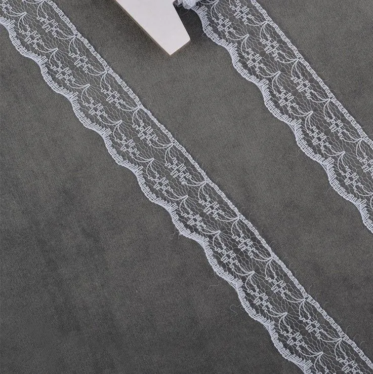 Кружево-трикотаж 20мм цв.01 белый TBY.1663.01 для кукол | 1