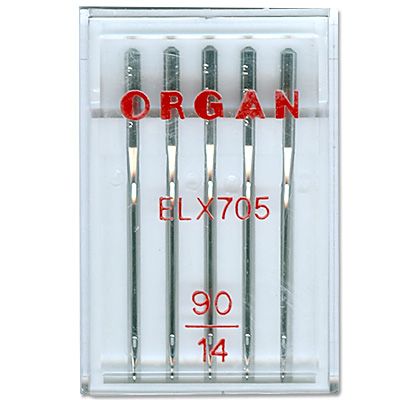 Иглы для швейных машин ORGAN ELx705 №90/14 5шт. для кукол | 1