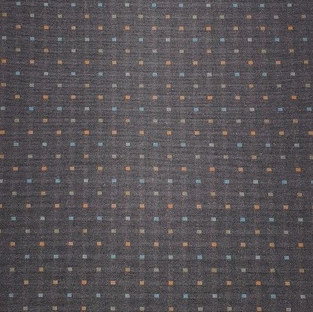 Корейский хлопок фактурный Цветные квадратики 36*45см цв.черный 88-99 NEW для кукол