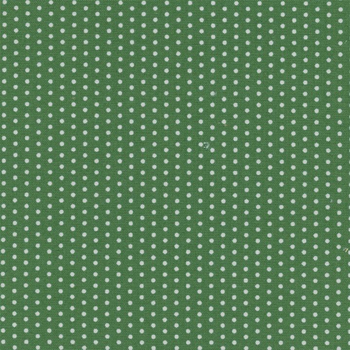 Ткань хлопковая БАБУШКИН СУНДУЧОК 50*55см цв.кр.горох ярко-зеленый БС-23 для кукол