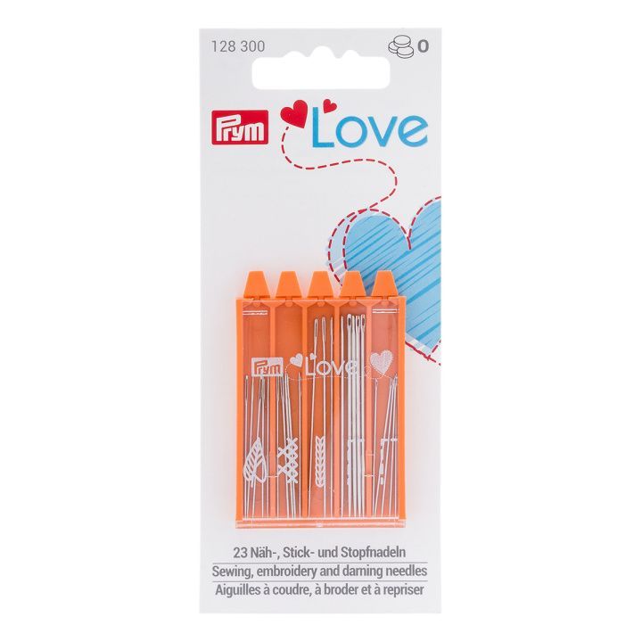 Иглы PRYM Love ручные для шитья, вышивки и штопки уп.23шт. 128300 для кукол