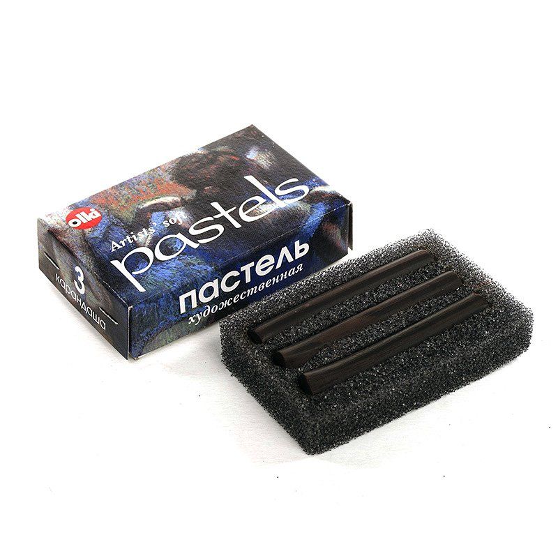 Пастель художественная "Soft" Olki №803.10 сепия 3шт. ОЛ.0366 для кукол