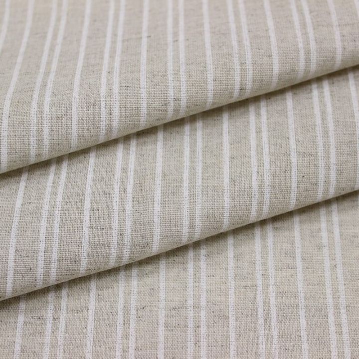 Полулён Белые полоски цв.т.суровый 50*60см 27624 для кукол
