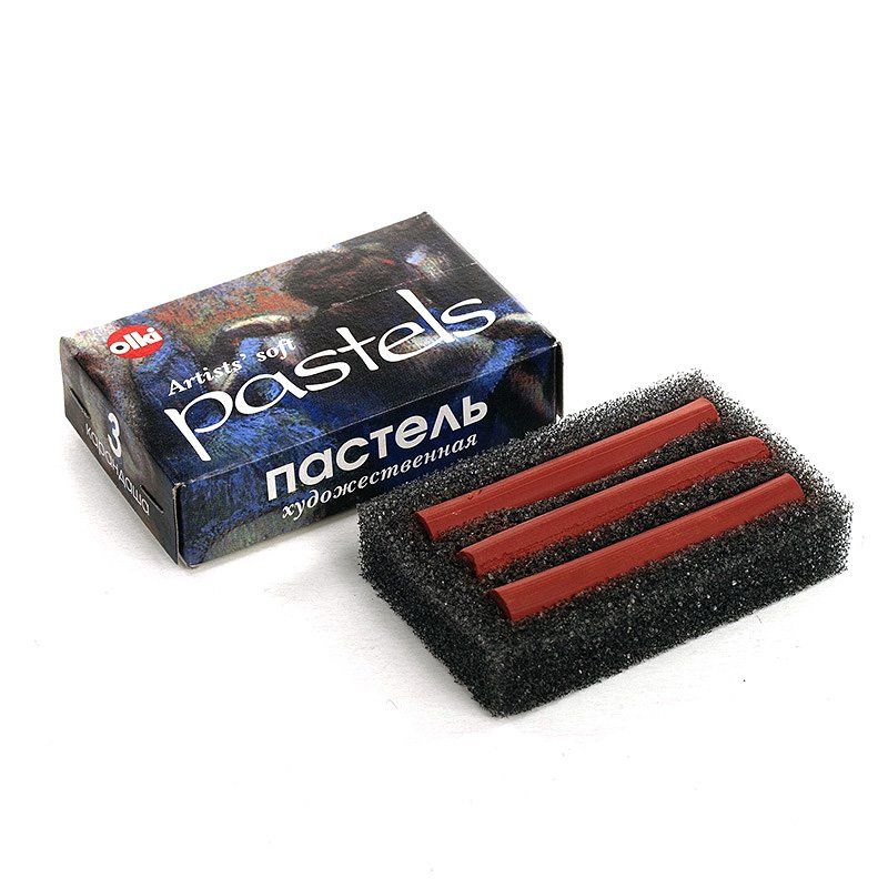 Пастель художественная "Soft" Olki №302.9 сангина светлая 3шт. ОЛ.0328 для кукол