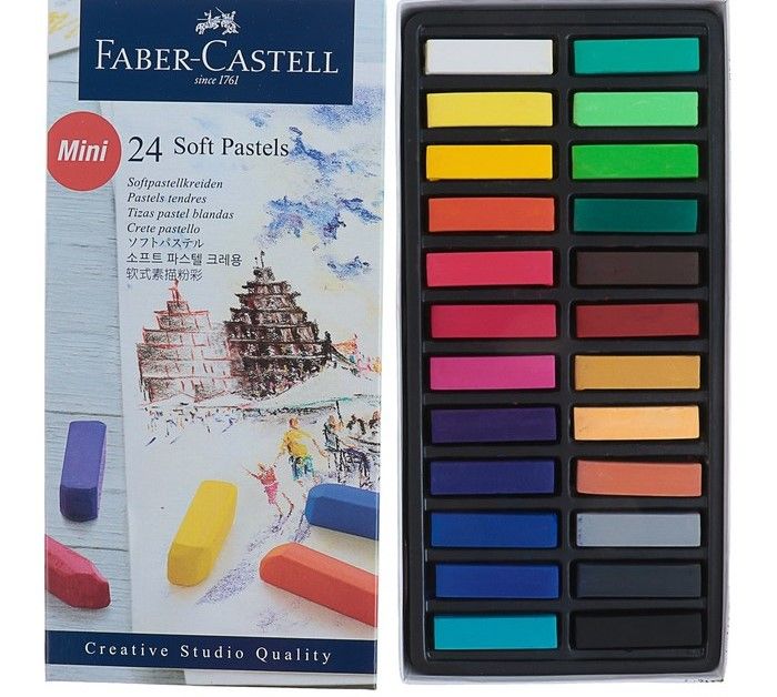Пастель сухая Soft Faber-Castell мини 24 цвета для кукол