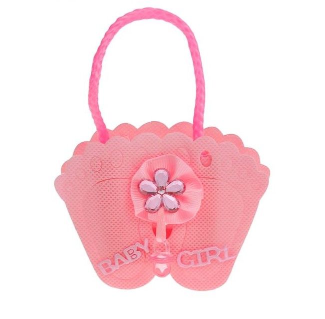 Сумочка Baby girl с пустышкой розовая 7*9см для кукол