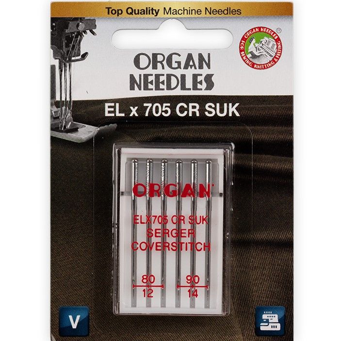 Иглы для швейных машин ORGAN ELx705 №80-90 6шт. для кукол | 1