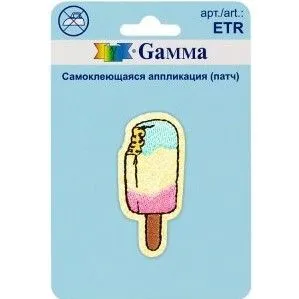 Самоклеящаяся аппликация (патч) Gamma ETR Мороженое-эскимо 2,4*5,1см для кукол